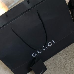 Gucci paper bag and receipt holder